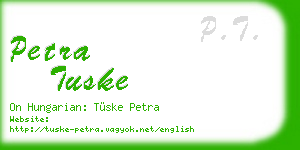 petra tuske business card